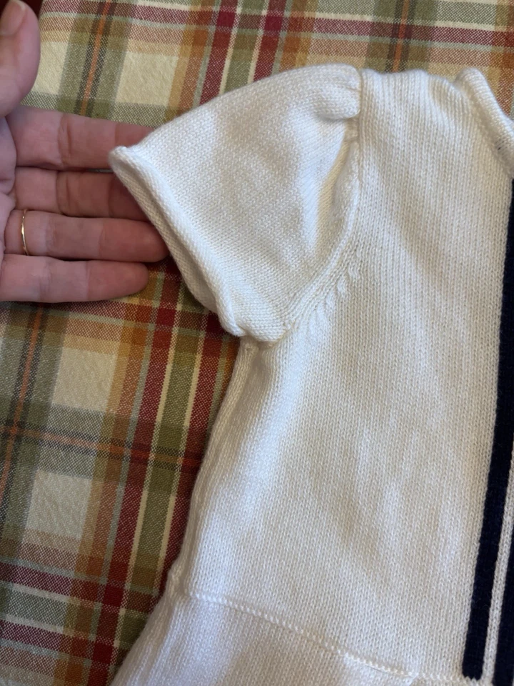 Vestido marinero tejido JANIE And JACK para niñas con botones de anclaje talla 6-12 meses Foto 4 de 4