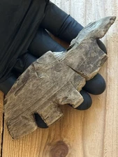 Tomachee Artifacts 👣 ESKIMO INUITS WOODEN POLAR BEAR ALINGTIIRITAQ EFFIGY 🔥