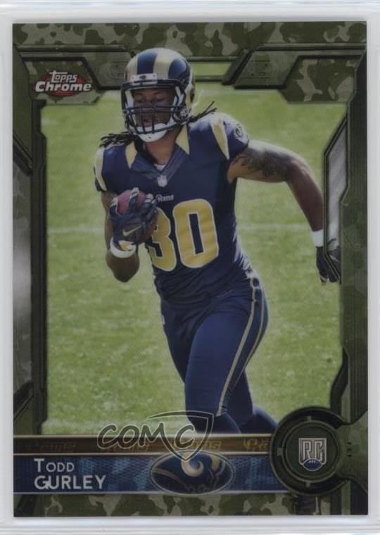 2015 Topps Chrome Rookies STS Camo Refractor 230/499 Todd Gurley II #110 0vk0