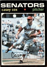 1971 TOPPS CASEY COX WASHINGTON SENATORS #82 NM