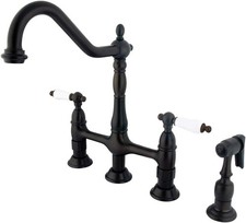 Kingston Brass KS1275PLBS Heritage Kitchen Faucet Brass Sprayer 8-3/4" ORB