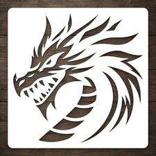 Reusable Dragon Head Mylar Stencil for DIY Wall Art  Home Decor Template