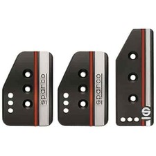 Sparco Settanta Pedal Set Black With Orange And White Accents Sparco Settanta Pedal Set Black With Orange And White Accents