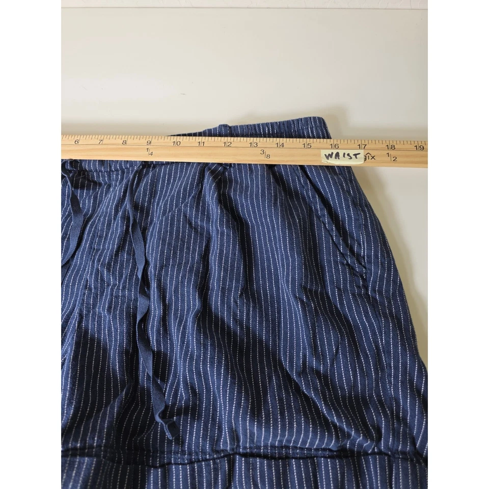 OLD NAVY Blue White Stripe Cotton Casual Active Loose Lightweight Shorts SZ L - Image 4 of 4