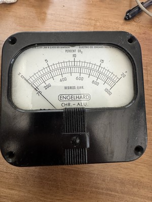 Engelhard Percent CO2 Instrument Panel Indicator Vintage Simpson