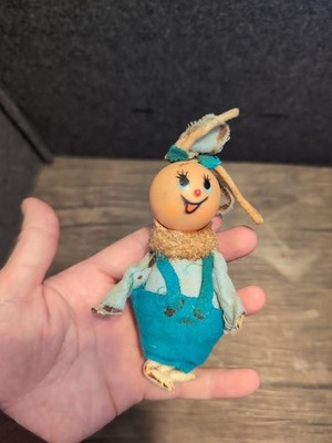 Vintage Pipe Cleaner Easter Bunny Doll Ping Pong Ball Head Read 