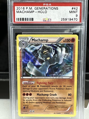 Machamp graded PSA 9 for sale on eBay