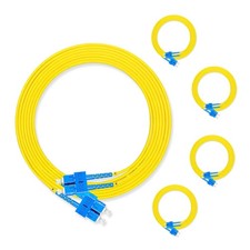 Fiber Optic Patch Cord 5 PCS 5M SC UPC Duplex Single Mode Jumper OS2 Cable