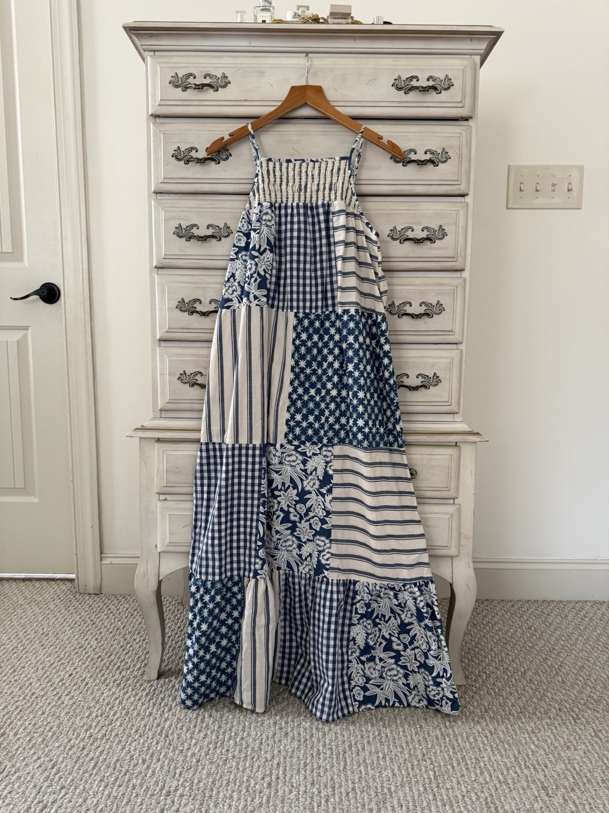 Universal Thread Patchwork Blue Cotton Pocketed M… - image 2