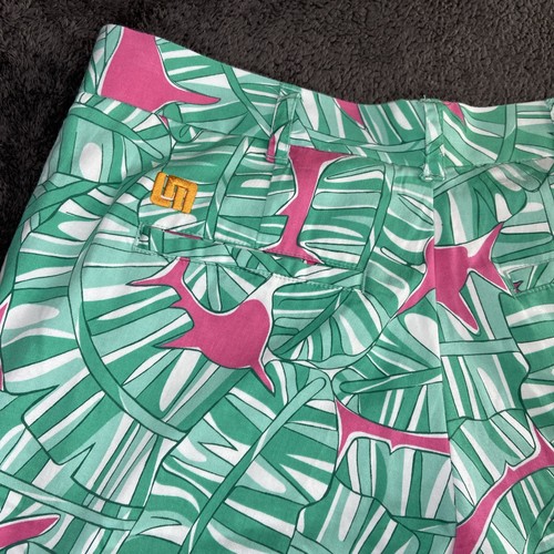 Herren türkis & pink Hai Druck lauter Mund Golfhose Größe 38 x 32L gebraucht, in einwandfreiem Zustand - Bild 18 von 20