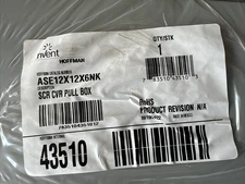 NEW NVENT ASE12X12X6NK Hoffman Enclosure SCR CVR Pull Box 43510