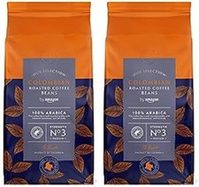 by Amazon Colombian Coffee Beans, Medium Roast,1Kg (2 Packs x 500g) - Rainforest