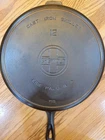 Griswold #12 cast iron skillet with heat ring