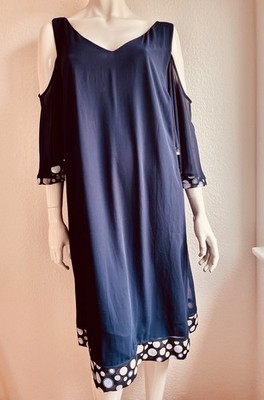 *connected apparel * Kleid dunkelblau Size 2X, Gr.  48/50 20W  NEU offene Ärmel
