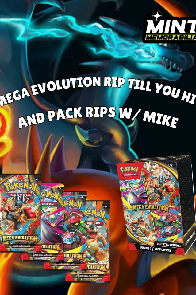 MEGA EVOLUTIONS BOX BREAK W/ MIKE ~ RIP TILL YOU HIT