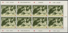 [G3877] Belgium 1963 red cross booklet pane very fine MNH