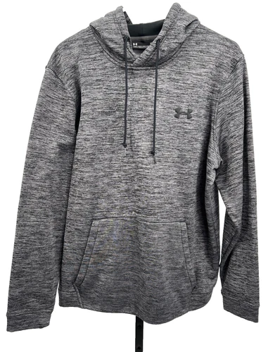 Under Armour Gray Black Hoodie - Men's Size Large