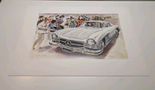 Mercedes-Benz 300SL Gullwing-Flügeltürer Clark Gable 1957 Kunstdruck-Hans Liska