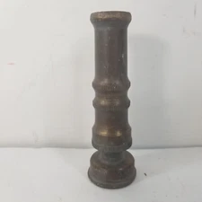 Vintage Justrite Allen Co. Heavy Brass Hose Nozzle 4"