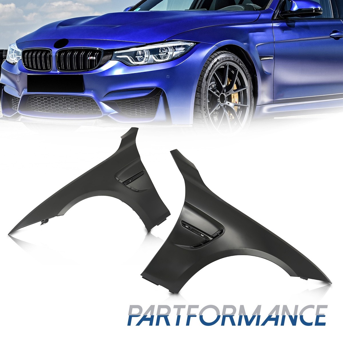 For 2012-2018 BMW 3 Series F30 Fender W/ Vent LED M3 M4 Style