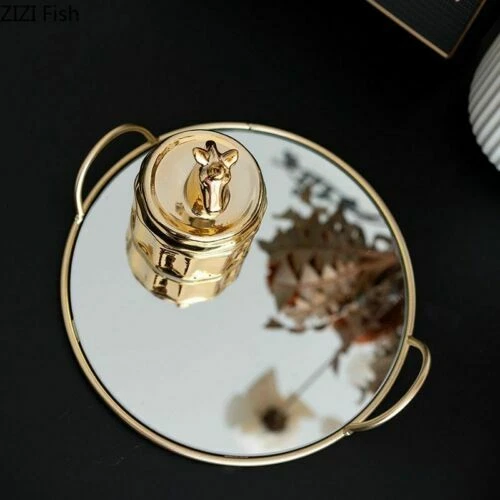 Runde Tabletts aus Glas