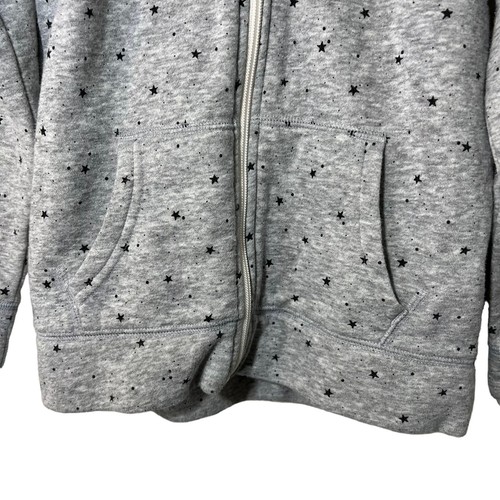 Old Navy Girls Full Zip Hoodie Sweatshirt Small Star Pattern Pockets Knit Top - Picture 5 of 5