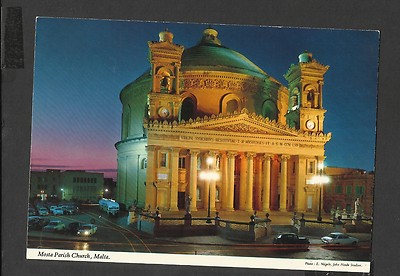 John Hinde Farb Postkarte Mosta Pfarrkirche Malta unbespielt