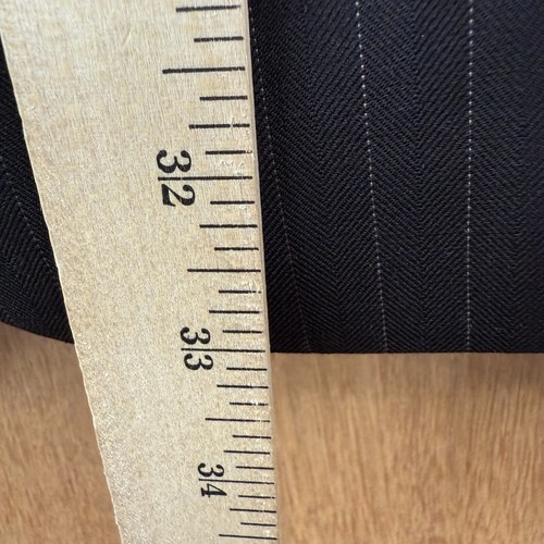 Nautica Suit Mens 46R Brown Pinstripe 2 Button 100% Wool Pants 40x29 Pleated - Picture 5 of 20