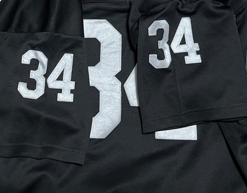 BO JACKSON 34 Oakland Raiders Men Black 1987 Throwbacks Jersey 54 Mitchell Ness - Picture 8 of 8
