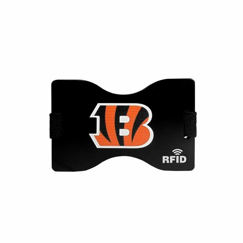 Football Cincinnati Bengals RFID Blocking Wallet Minimalist Wallet Money Clip - Picture 1 of 3