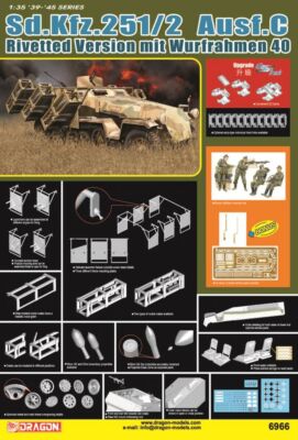 Dragon 6966 - 1:35 Sd.Kfz.251/1Ausf.C Rivetted Version - Neu