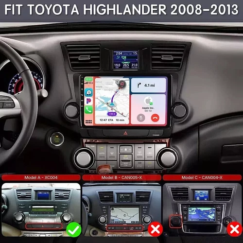 For Toyota Highlander 2008-2013 Car Stereo Radio GPS Radio JBL AMP Carplay 32G - Picture 2 of 18