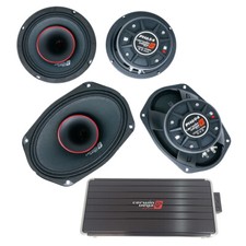 Cerwin Vega 6x9" Horn Speakers 6.5 Coax Speakers 1200w 4-ch Class D Amplifier