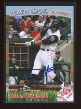 2009 Ft Wayne Tin Caps ALLAN DYKSTRA Signed Card autograph auto RAYS