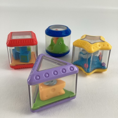 Fisher Price Peek A Blocks Shape Sorter Activity Cube Toddler Vintage 2003 Toy - Picture 4 of 11