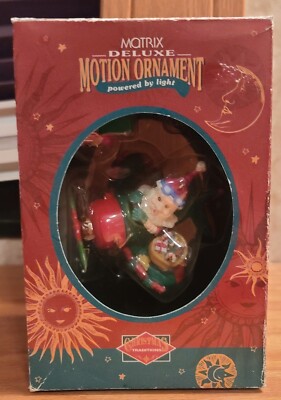 Matrix Deluxe Motion Ornament Christmas Light Powered Santa Airplane