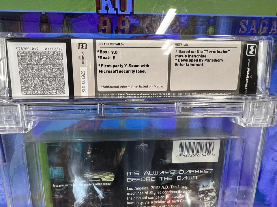 2002 XBOX The Terminator Dawn of Fate Graded WATA 9.0 B Sealed Schwarzenegger - Image 4 of 4