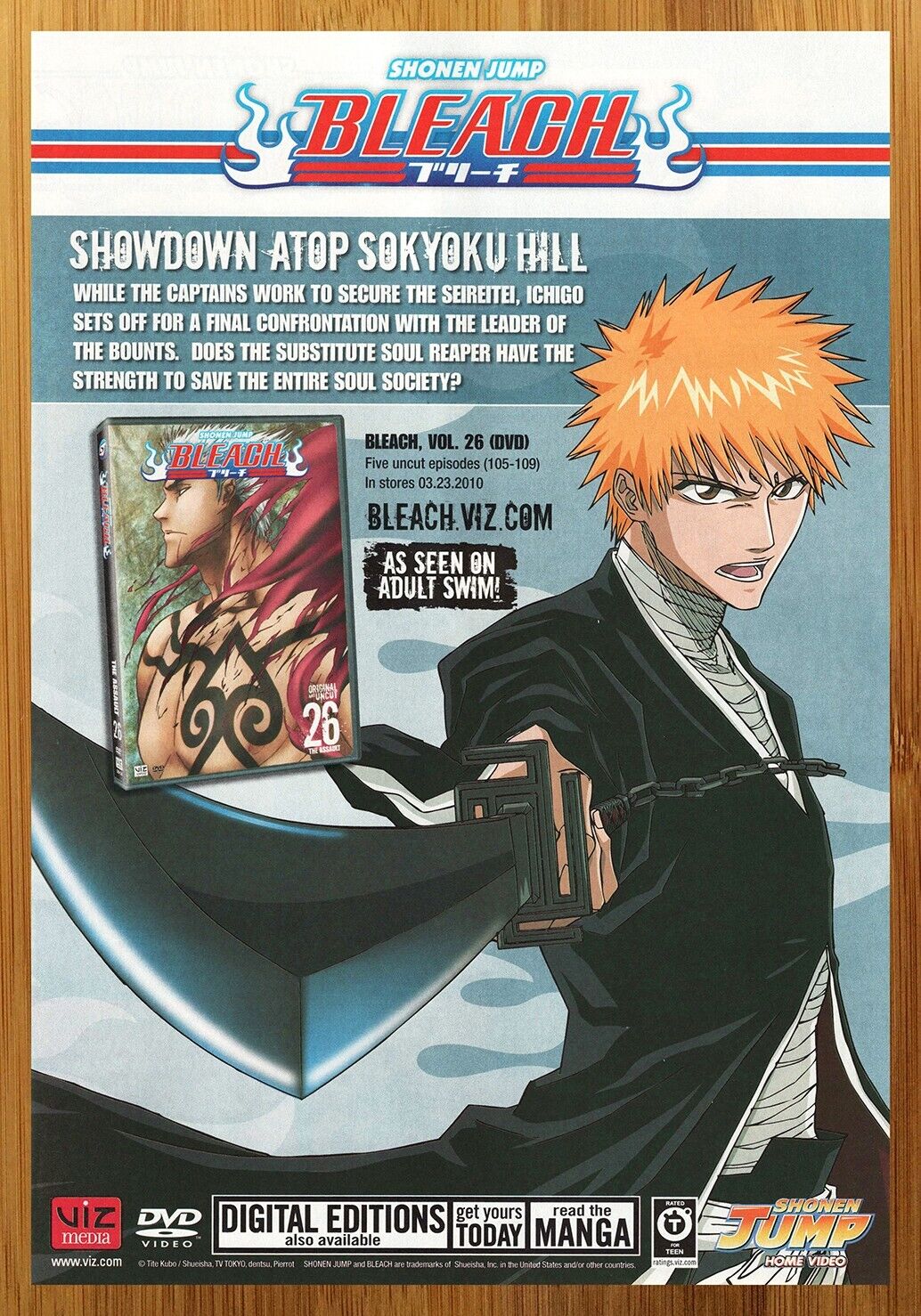 Anime Porn Dvd - 2010 Bleach Volume 26 DVD Print Ad/Poster Adult Swim Anime Manga Movie Art  | eBay