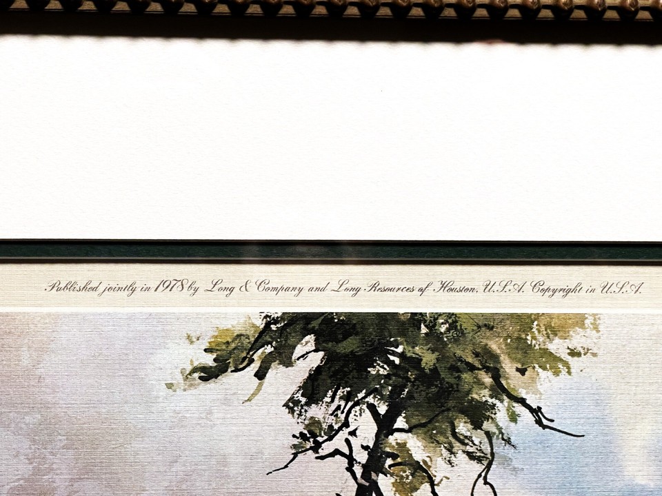 John Cowan Fast Water Lithograph Classic Fly Fishing Year 1978 Brand