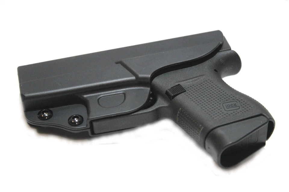 For Glock 43 (G43) 9mm Pistol - IWB Concealed Carry Gun Holster (Black Polymer) - Image 2 of 4