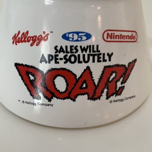 Vintage Kellogg's Nintendo Donkey Kong Giveaway Cereal Mug Advertising 1995 ROAR - Picture 4 of 12