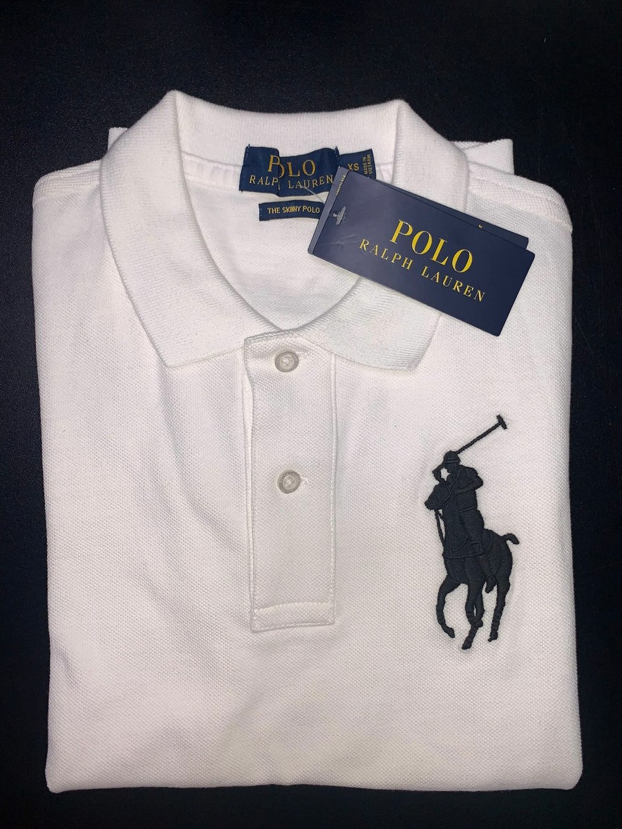 Ralph Lauren The Skinny Polo S ホワイト Polo Ralph Lauren WHITE Boy's The Skinny Polo S/S T-Shirt, US X