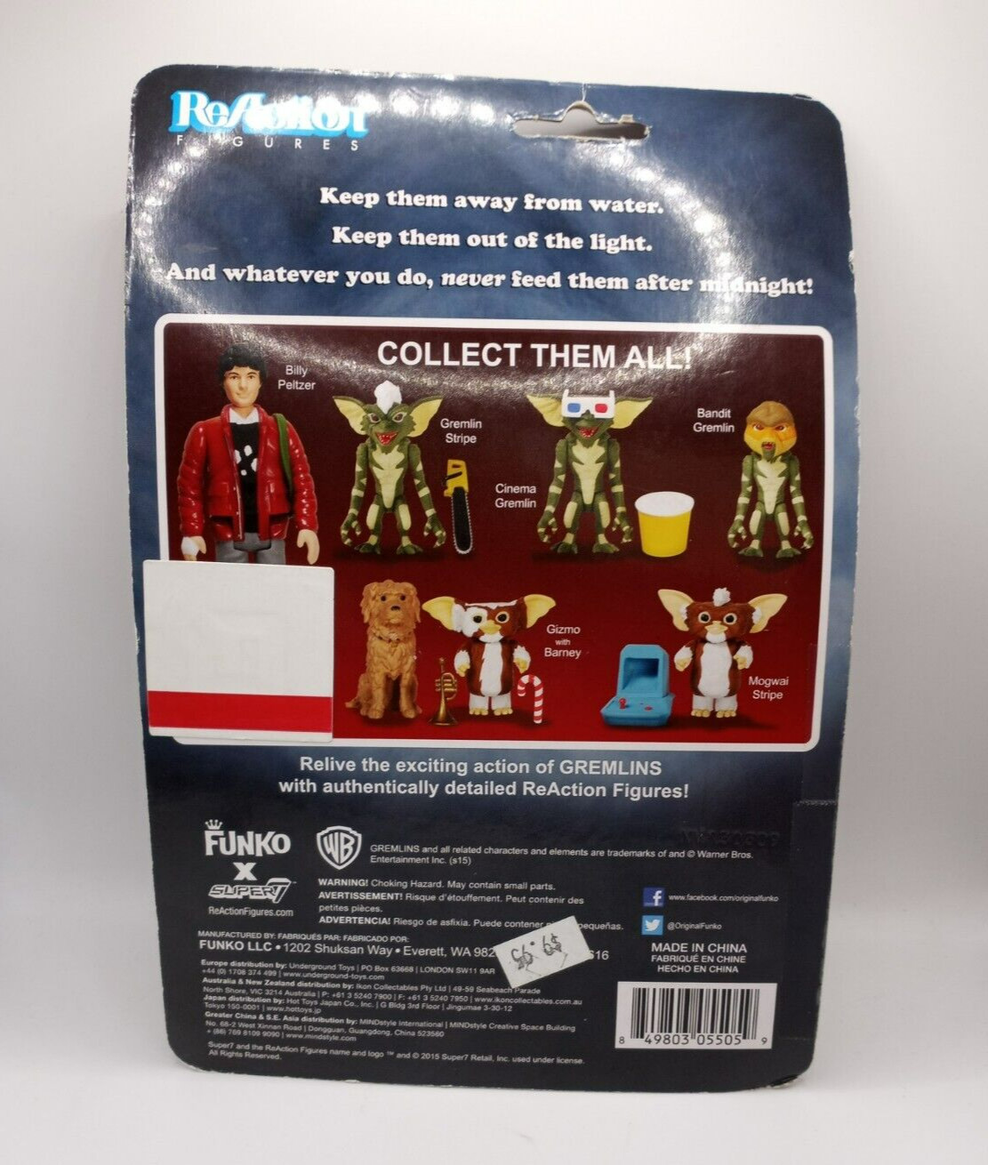 NEW ReAction Figures Gremlins Billy Peltzer 3 3/4 inch Poseable Action Figure