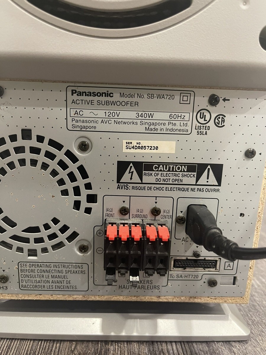 340W 5.1 Panasonic Active Powered Subwoofer SB-WA720 & 5 Surround