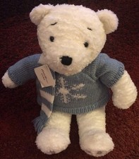 Eddie Bauer Gund Polar Bear Plush With Sweater and Scarf 18"
