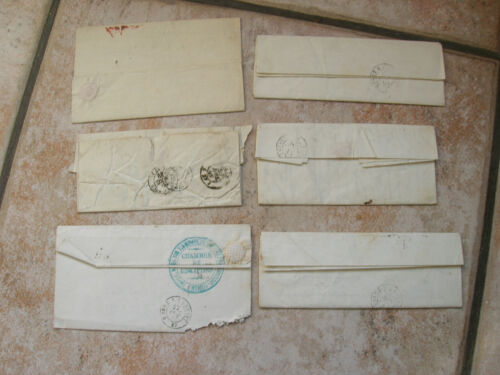 FRANCE LOT DE 6 LETTRES ANCIENNES PRE-AFFRANCHISSEMENT (E448) - Picture 2 of 2