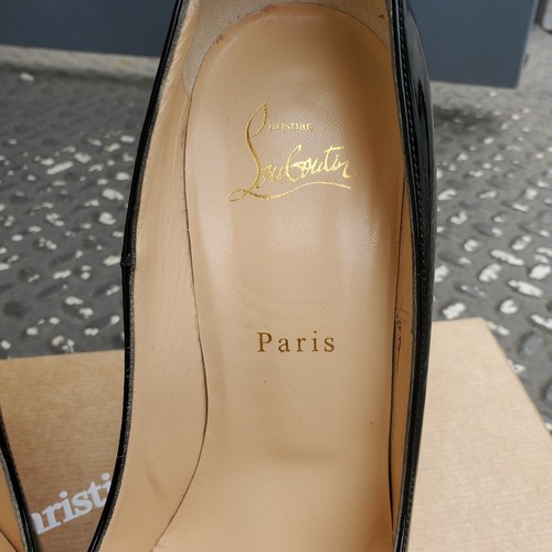 Christian Louboutin "So Kate" 120mm High Heels aus schwarzem Lackleder Größe 39 - Bild 5 von 11