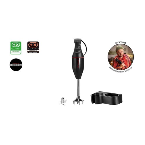 ESGE-Zauberstab® M 100 Design Schwarz Stabmixer Set Wandhalter 120 Watt Rezepte - Bild 2 von 14