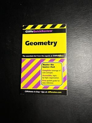 CliffsQuickReview Geometry Cliffs Quick Review (Paperback)) VGC Never Used