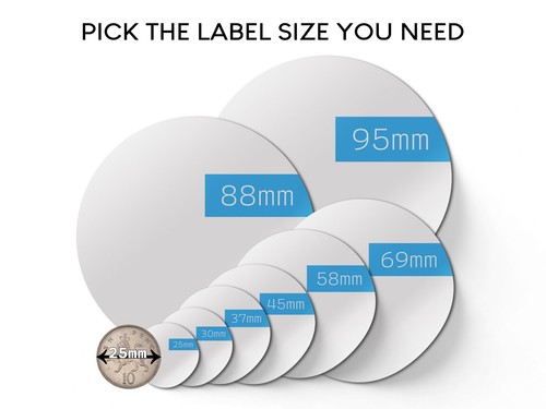 Personalised customised logo round sticker labels, custom stickers - Picture 7 of 7
